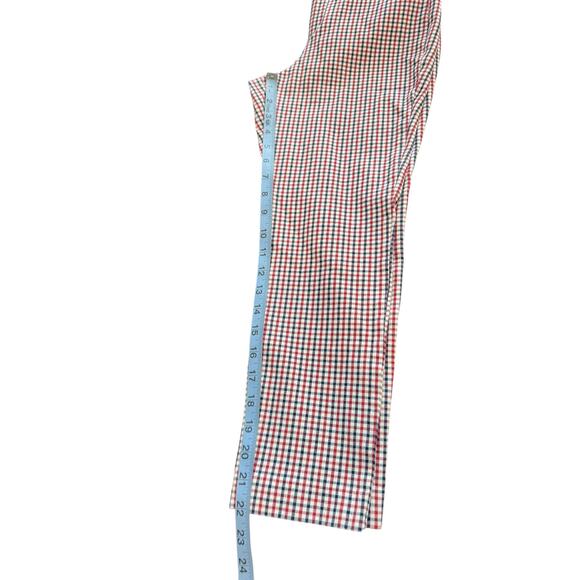 Old Navy Red Plaid Office Work Business High-Rise Pixie Pants Size 2 Petite - Picture 11 of 12